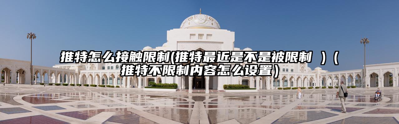 推特怎么接触限制(推特最近是不是被限制 )（推特不限制内容怎么设置）