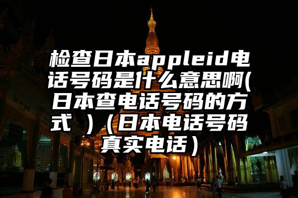 检查日本appleid电话号码是什么意思啊(日本查电话号码的方式 )（日本电话号码真实电话）