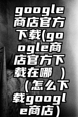 google商店官方下载(google商店官方下载在哪 )（怎么下载google商店）