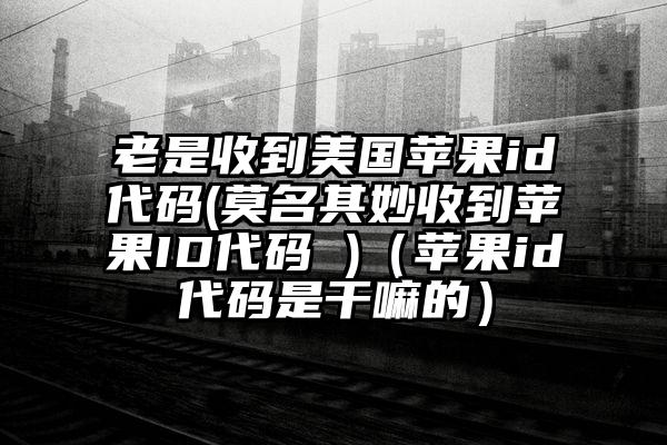 老是收到美国苹果id代码(莫名其妙收到苹果ID代码 )（苹果id代码是干嘛的）