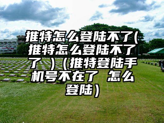 推特怎么登陆不了(推特怎么登陆不了了 )（推特登陆手机号不在了 怎么登陆）