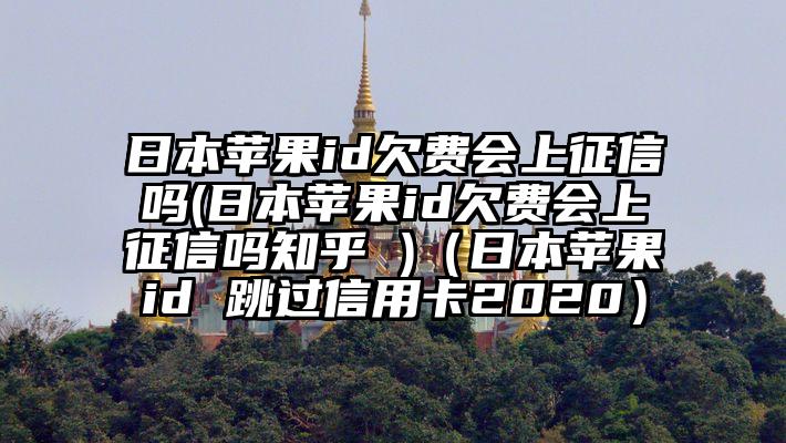 日本苹果id欠费会上征信吗(日本苹果id欠费会上征信吗知乎 )（日本苹果id 跳过信用卡2020）