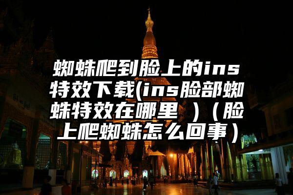 蜘蛛爬到脸上的ins特效下载(ins脸部蜘蛛特效在哪里 )（脸上爬蜘蛛怎么回事）