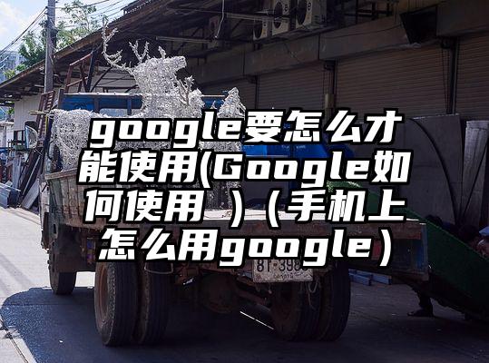 google要怎么才能使用(Google如何使用 )（手机上怎么用google）