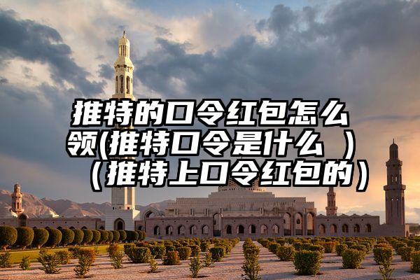 推特的口令红包怎么领(推特口令是什么 )（推特上口令红包的）