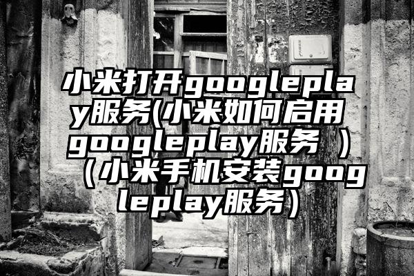 小米打开googleplay服务(小米如何启用googleplay服务 )（小米手机安装googleplay服务）