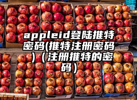 appleid登陆推特密码(推特注册密码 )（注册推特的密码）