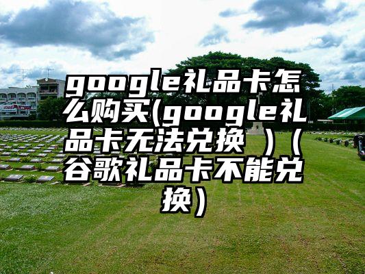 google礼品卡怎么购买(google礼品卡无法兑换 )（谷歌礼品卡不能兑换）