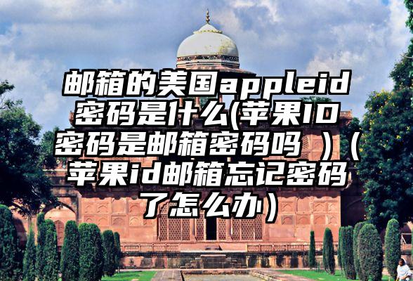 邮箱的美国appleid密码是什么(苹果ID密码是邮箱密码吗 )（苹果id邮箱忘记密码了怎么办）