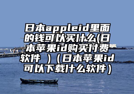 日本appleid里面的钱可以买什么(日本苹果id购买付费软件 )（日本苹果id可以下载什么软件）