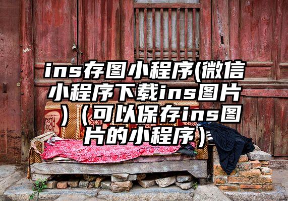ins存图小程序(微信小程序下载ins图片 )（可以保存ins图片的小程序）
