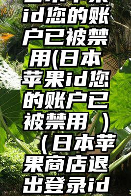 日本苹果id您的账户已被禁用(日本苹果id您的账户已被禁用 )（日本苹果商店退出登录id）