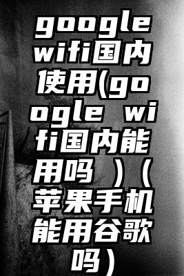 googlewifi国内使用(google wifi国内能用吗 )（苹果手机能用谷歌吗）