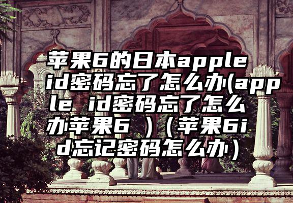 苹果6的日本appleid密码忘了怎么办(apple id密码忘了怎么办苹果6 )(苹果6id忘记密码怎么办)