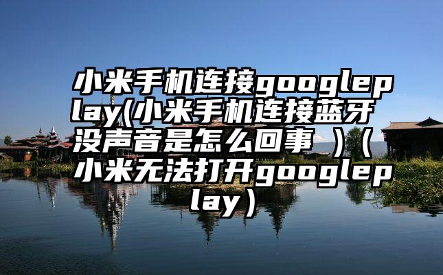 小米手机连接googleplay(小米手机连接蓝牙没声音是怎么回事 )（小米无法打开googleplay）