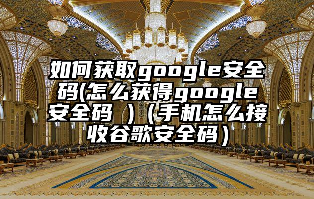 如何获取google安全码(怎么获得google安全码 )（手机怎么接收谷歌安全码）