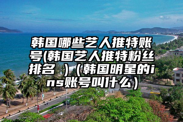 韩国哪些艺人推特账号(韩国艺人推特粉丝排名 )（韩国明星的ins账号叫什么）