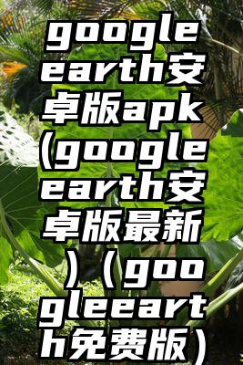 googleearth安卓版apk(googleearth安卓版最新 )（googleearth免费版）