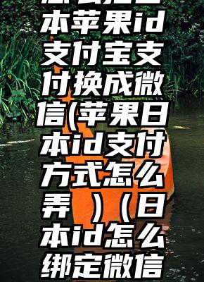怎么把日本苹果id支付宝支付换成微信(苹果日本id支付方式怎么弄 )（日本id怎么绑定微信支付）