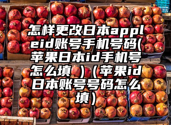 怎样更改日本appleid账号手机号码(苹果日本id手机号怎么填 )（苹果id日本账号号码怎么填）