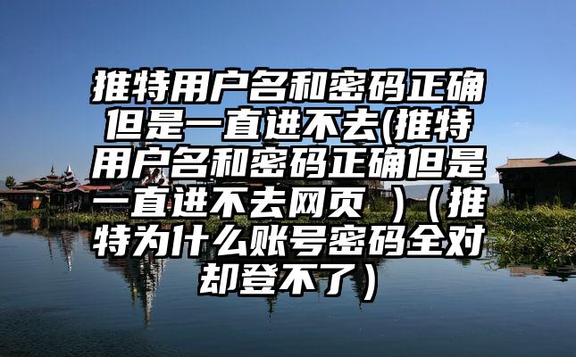 推特用户名和密码正确但是一直进不去(推特用户名和密码正确但是一直进不去网页 )（推特为什么账号密码全对却登不了）
