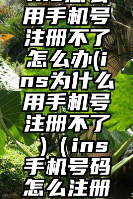 ins怎么用手机号注册不了怎么办(ins为什么用手机号注册不了 )（ins手机号码怎么注册不了）