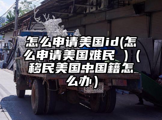 怎么申请美国id(怎么申请美国难民 )（移民美国中国籍怎么办）