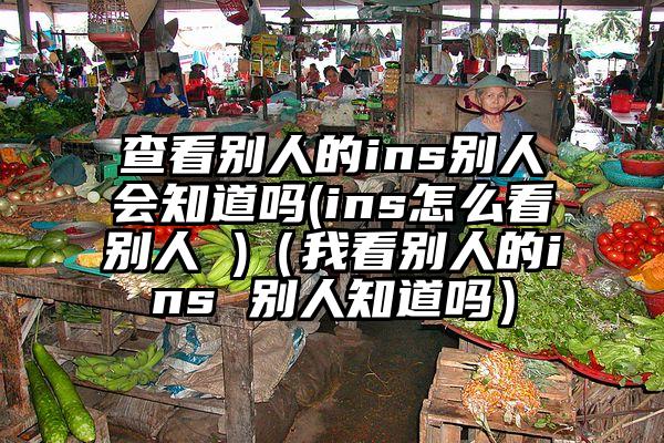 查看别人的ins别人会知道吗(ins怎么看别人 )(我看别人的ins 别人知道吗)