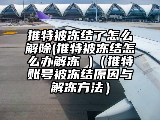 推特被冻结了怎么解除(推特被冻结怎么办解冻 )（推特账号被冻结原因与解冻方法）