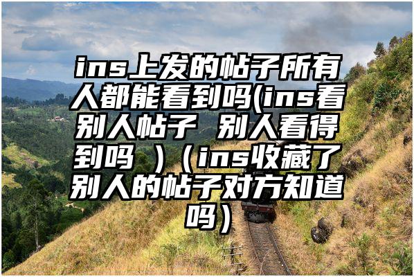 ins上发的帖子所有人都能看到吗(ins看别人帖子 别人看得到吗 )(ins收藏了别人的帖子对方知道吗)