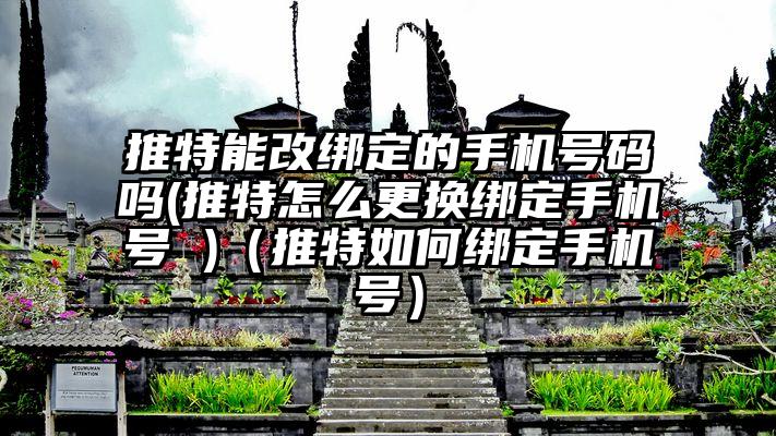 推特能改绑定的手机号码吗(推特怎么更换绑定手机号 )（推特如何绑定手机号）