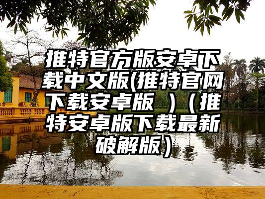 推特官方版安卓下载中文版(推特官网下载安卓版 )（推特安卓版下载最新破解版）
