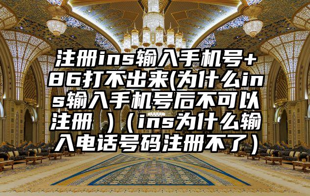 注册ins输入手机号+86打不出来(为什么ins输入手机号后不可以注册 )（ins为什么输入电话号码注册不了）