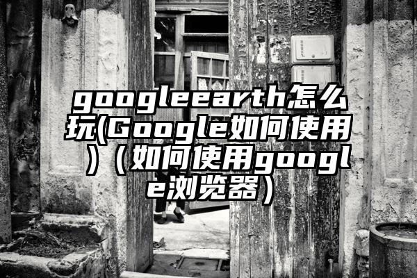 googleearth怎么玩(Google如何使用 )（如何使用google浏览器）