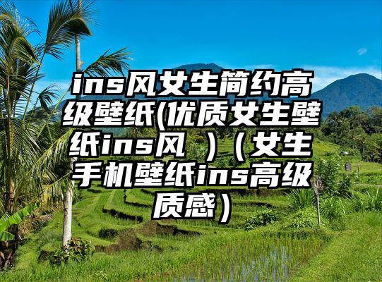 ins风女生简约高级壁纸(优质女生壁纸ins风 )（女生手机壁纸ins高级质感）