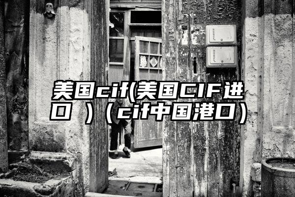 美国cif(美国CIF进口 )（cif中国港口）
