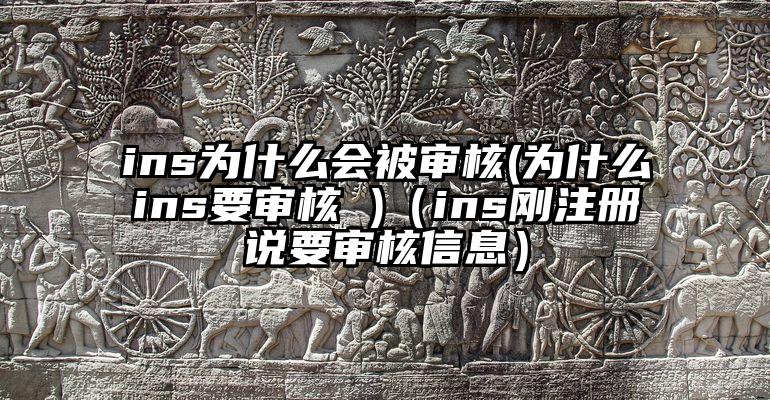 ins为什么会被审核(为什么ins要审核 )（ins刚注册说要审核信息）