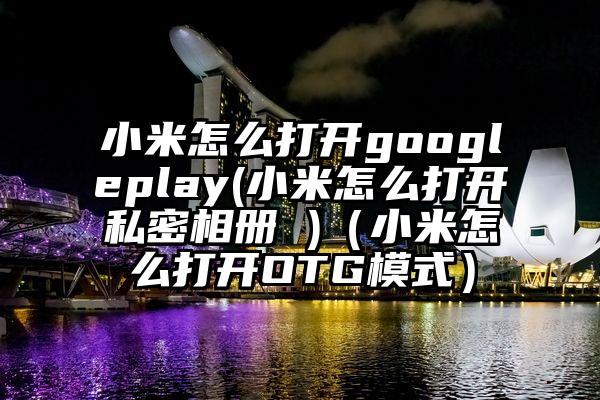 小米怎么打开googleplay(小米怎么打开私密相册 )(小米怎么打开OTG模式)