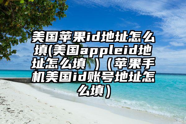 美国苹果id地址怎么填(美国appleid地址怎么填 )（苹果手机美国id账号地址怎么填）