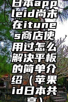 日本appleid尚未在itunes商店使用过怎么解决平板的简单介绍（苹果id日本共享）