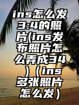 ins怎么发3:4的照片(ins发布照片怎么弄成34 )（ins多张照片怎么发）