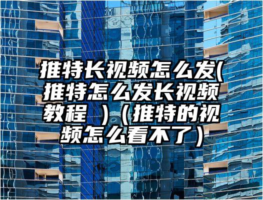 推特长视频怎么发(推特怎么发长视频教程 )（推特的视频怎么看不了）