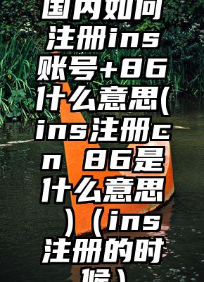 国内如何注册ins账号+86什么意思(ins注册cn 86是什么意思 )（ins注册的时候）