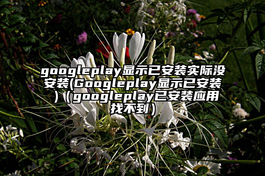 googleplay显示已安装实际没安装(Googleplay显示已安装 )（googleplay已安装应用找不到）