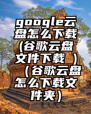 google云盘怎么下载(谷歌云盘文件下载 )（谷歌云盘怎么下载文件夹）